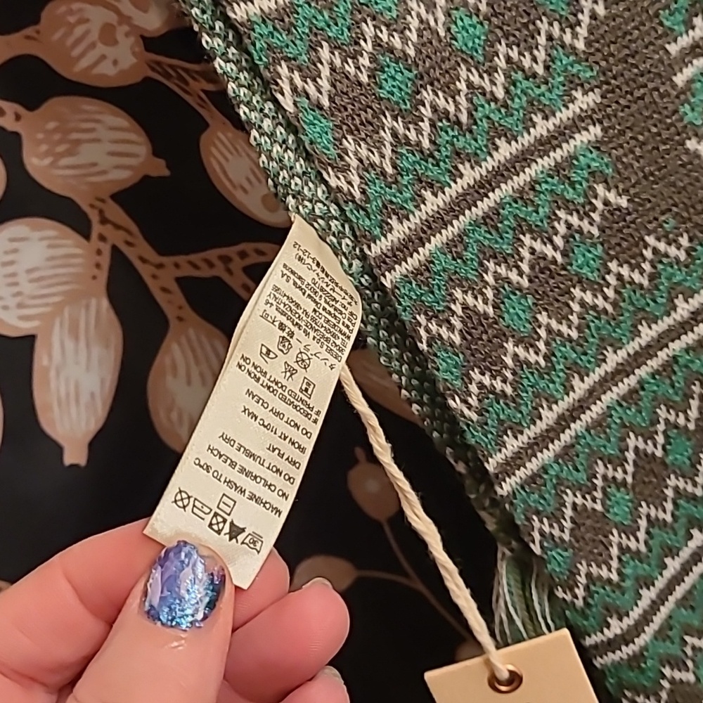 Diesel Green Patterned Scarf - Picture 10 of 11
